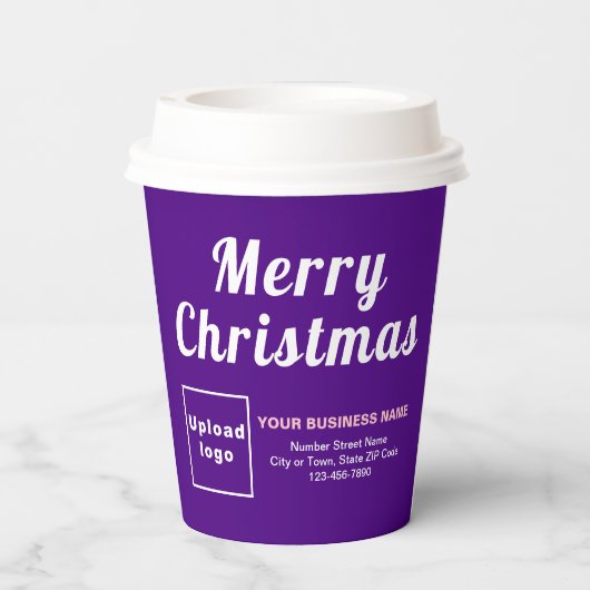 Paarse kerstbeker papieren bekers (Achterkant)