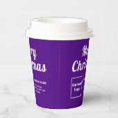 Paarse kerstbeker papieren bekers (Rechts)