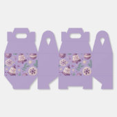 "Paarse kerstbel en Ornament gunstbox" Bedankdoosjes (Ongevouwen)