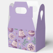 "Paarse kerstbel en Ornament gunstbox" Bedankdoosjes (Open)