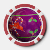 Paarse kerstbol poker chips (Achterkant)