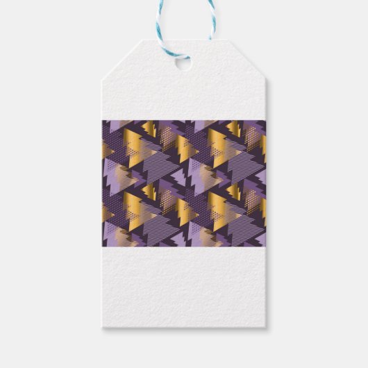paarse kerstbomen cadeaulabel (Voorkant)