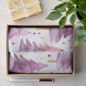 Paarse kerstbomen en sterren kerst tissuepapier (Geschenk)