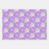 Paarse kerstbomen inpakpapier vel (Voorkant 2)