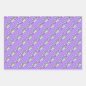 Paarse kerstbomen inpakpapier vel (Voorkant 3)