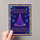 Paarse kerstboom Acryl Kaart Uitnodigingen (Insitu (Draagbaar))