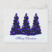 Paarse kerstboom Briefkaart (Voorkant)