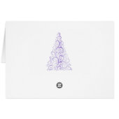 Paarse kerstboom en sneeuwvlokken (Achterkant Horizontaal)