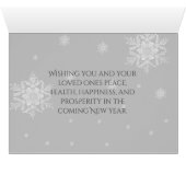 Paarse kerstboom en sneeuwvlokken (Binenzijde Horizontaal (Onderkant))