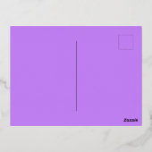 Paarse kerstboom Folie Kaart (Achterkant)