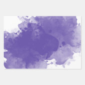 Paarse kerstboom gouden sneeuwvlokken inpakpapier vel (Voorkant 2)