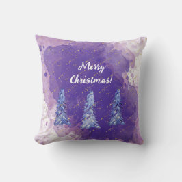 Paarse kerstboom gouden sneeuwvlokken kussen