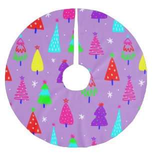 paarse kerstboom kleurrijke pop kunst rok