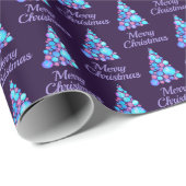 Paarse kerstboom Matin Cadeaupapier (Rol Hoek)