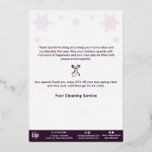 Paarse kerstboom Ornament Folie vakantie Kaart (Achterkant)