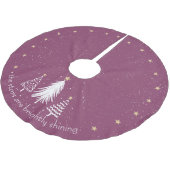 Paarse kerstboom rok gouden sterren (Gekanteld)