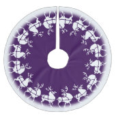 Paarse kerstboom rok vakantie rendieren decor (Voorkant)