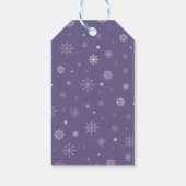 Paarse kerstboom Vrolijk kerstcadeau Label Cadeaulabel (Achterkant)