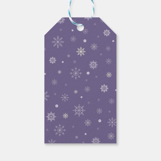 Paarse kerstboom Vrolijk kerstcadeau Label Cadeaulabel (Achterkant)