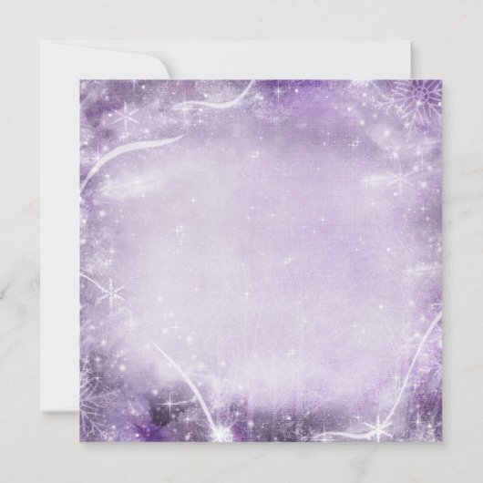 Paarse kerstboomfeestdag kaart (Achterkant)