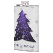 Paarse kerstboomfles heupfles (Links)