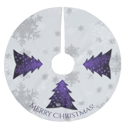 Paarse kerstboomrok kerstboom rok (Voorkant)