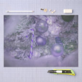 Paarse kerstboomversieringen tissuepapier (Craft)