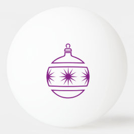 Paarse kerstboomvormgeving pingpongbal