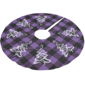 Paarse kerstbuffel kerstboom rok (Gekanteld)