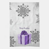 Paarse kerstcadeau-keukenhanddoeken theedoek (Verticaal)