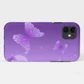 Paarse kerstcadeau voor Butterfly Case-Mate iPhone Case (Achterkant (horizontaal))