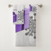 Paarse kerstcadeau voor feestdoeken bad handdoek (Insitu)