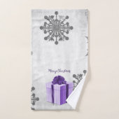 Paarse kerstcadeau voor feestdoeken bad handdoek (Handdoek)
