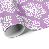 paarse kerstcadeaubon cadeaupapier (Rol Hoek)