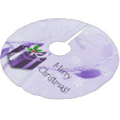 Paarse kerstcadeauboom kerstboom rok (Gekanteld)