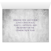 Paarse kerstcadeaufeestdag met kerstcadeaus Kaart (Binenzijde Horizontaal (Onderkant))