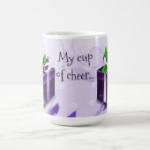 Paarse kerstcadeaukoffie Mok (Center)