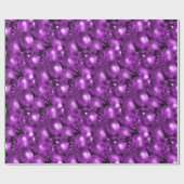 Paarse kerstcadeautjes cadeaupapier (Vlak)