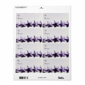 Paarse kerstcadeautjes Label (Full Sheet)