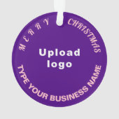 Paarse kerstcirkel Acrylversiering voor zakelijk k Ornament (achterkant)