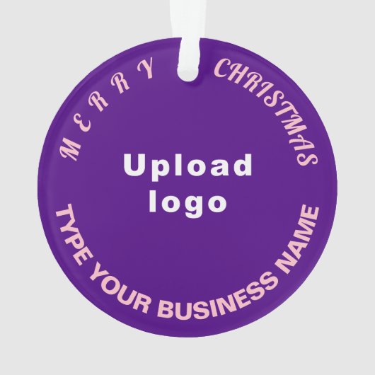 Paarse kerstcirkel Acrylversiering voor zakelijk k Ornament (achterkant)