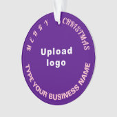 Paarse kerstcirkel Acrylversiering voor zakelijk k Ornament (voorkant)