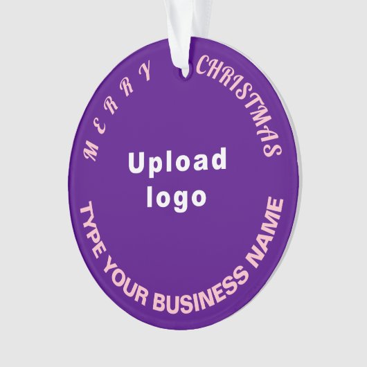 Paarse kerstcirkel Acrylversiering voor zakelijk k Ornament (voorkant)