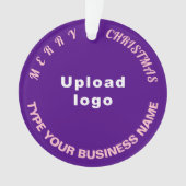 Paarse kerstcirkel Acrylversiering voor zakelijk k Ornament (voorkant)