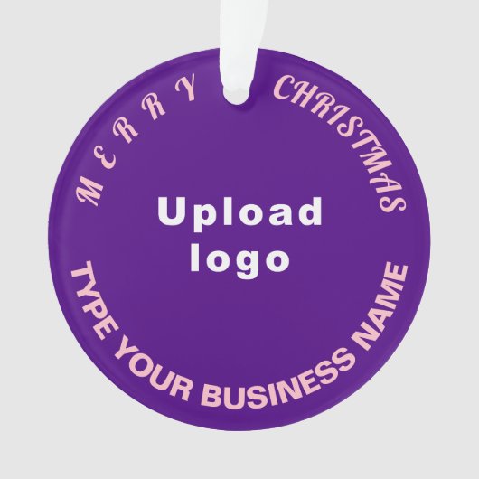 Paarse kerstcirkel Acrylversiering voor zakelijk k Ornament (voorkant)