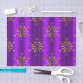 Paarse kerstdagen met gouden kerstdagen tissuepapier (Craft)