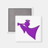 Paarse kerstengel magneet (Voorkant / Achterkant)