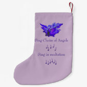 Paarse kerstengel Stocking, klein Kleine Kerstsok (Achterkant)