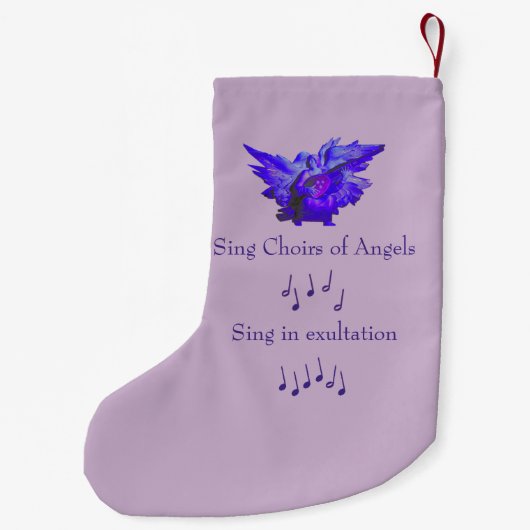 Paarse kerstengel Stocking, klein Kleine Kerstsok (Achterkant)