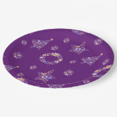 Paarse Kerstfeest Borden - set 1 Papieren Bordje (Gekanteld)